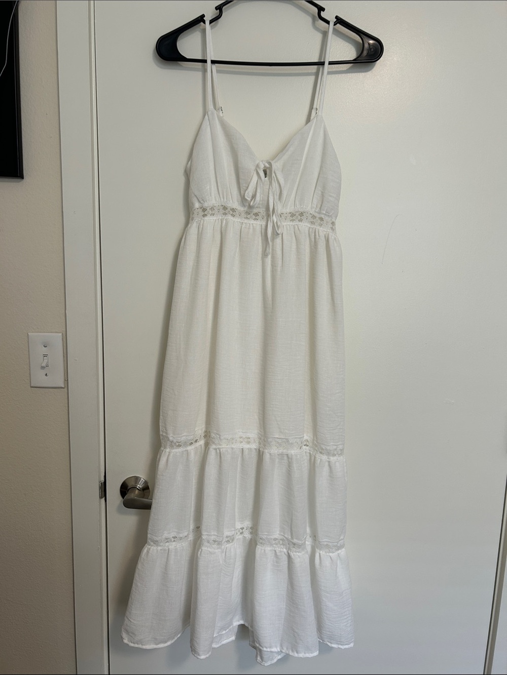 Haute Monde White Maxi Dress, Size S